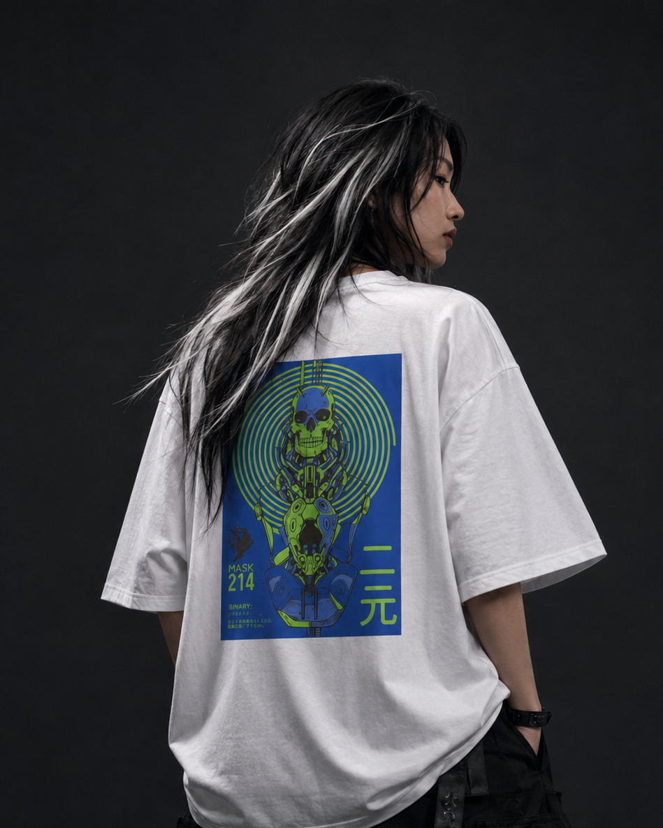 MASK 214 — BINARY / バイナリー | Oversized Tshirt